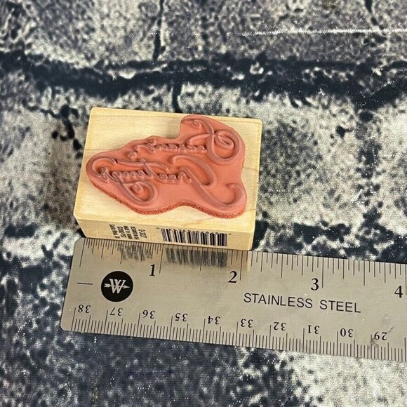 PSX D-3337 E-510 SEASON'S GREETINGS & JUST A NOTE Rubber Stamp - Picture 6 of 9